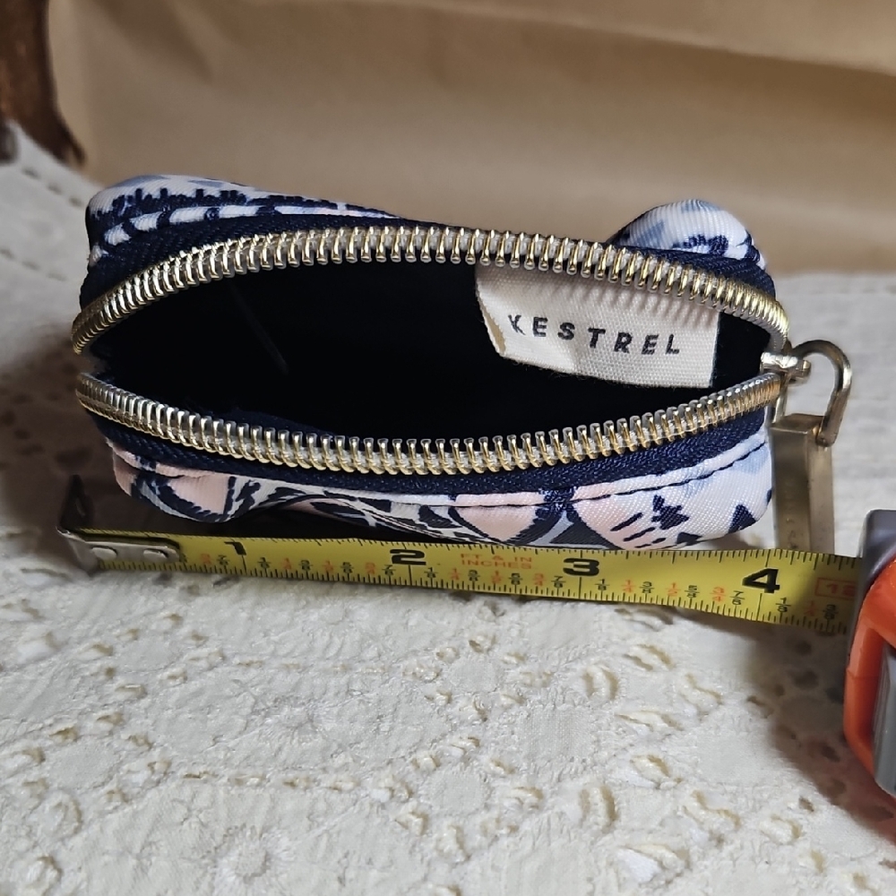 Kestrel Blue and White Patterned Pouch